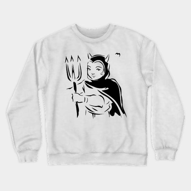 Devil Girl Crewneck Sweatshirt by scdesigns